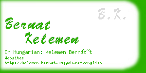 bernat kelemen business card